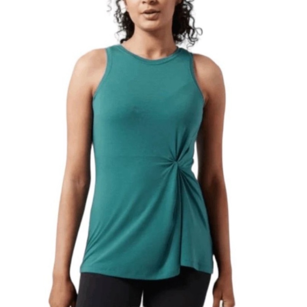 Athleta Teal Twist Workout Tank - Picture 2 of 9
